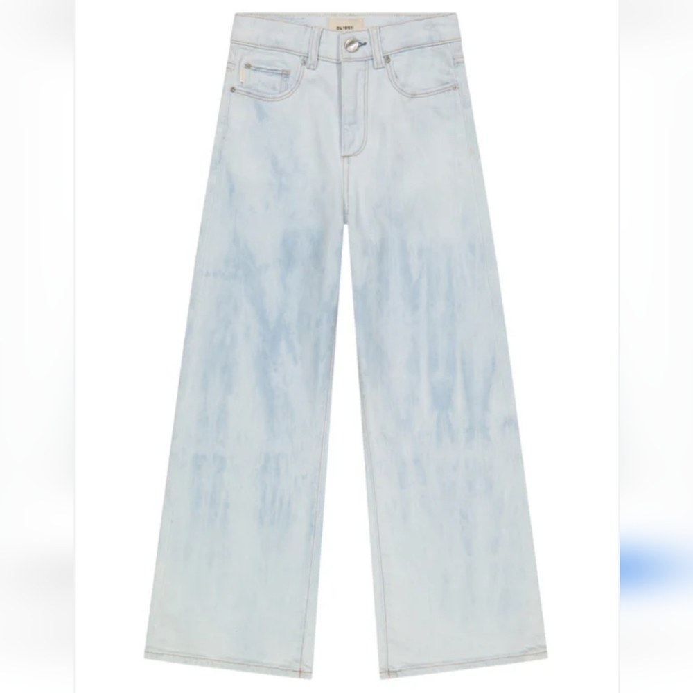 DL1961 Hepburn High Waisted Wide Leg Jeans Light Tide 26 NWT